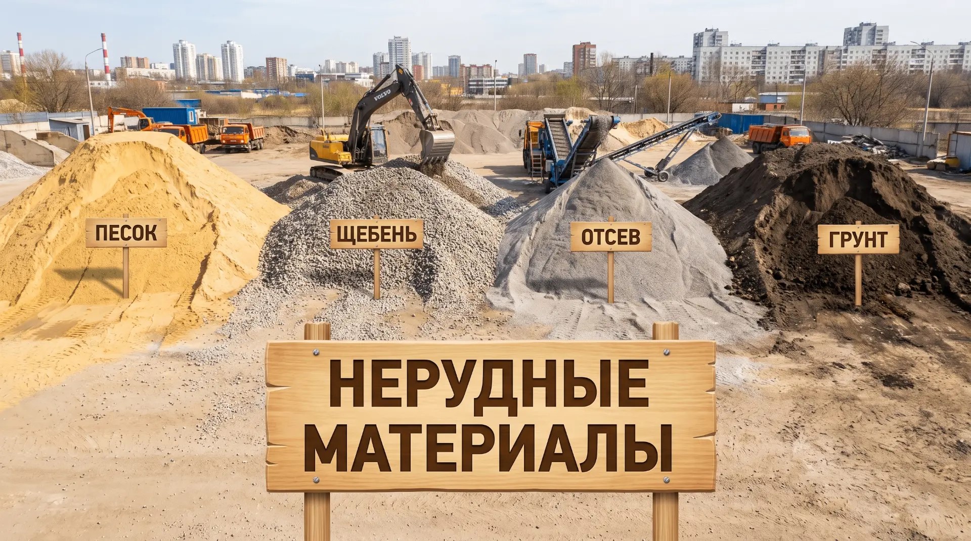 Нерудные материалы в Екатеринбурге: Как правильно выбрать и выгодно купить песок, щебень, отсев и грунт